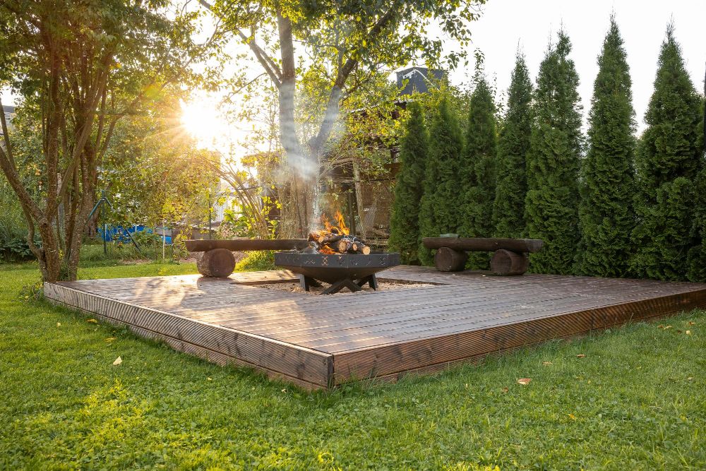 Ognisko w ogrodzie