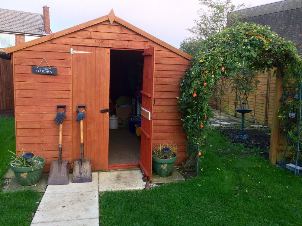 Domek narzędziowy drewniany