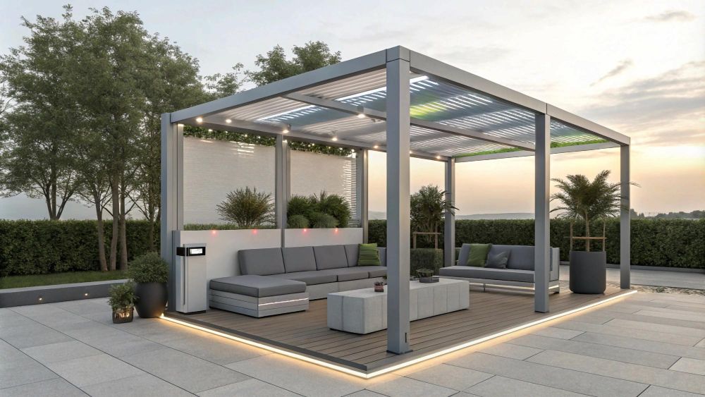 Pergola tarasowa drewniana